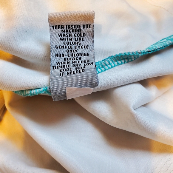 Catherines Womens Pullover Green Blue Chevron Stripe Sleeveless Tunic - Picture 6 of 6